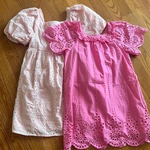Primark set of two dresses size 5-6. Light pink, dark/fuchsia.